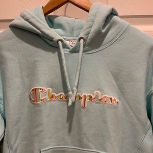 Turquoise Champion sweatshirt size small
